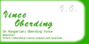 vince oberding business card